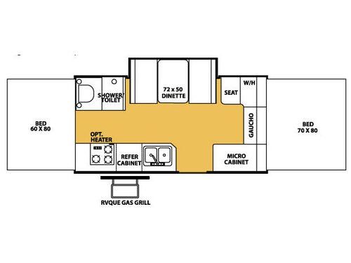 Floorplan - 2007 Forest River RV Flagstaff High Wall HW27S-C