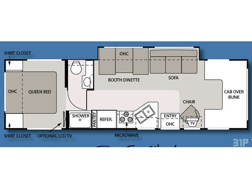 Floorplan - 2008 Four Winds RV Four Winds 31P