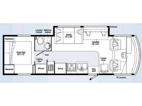 Floorplan - 2008 Winnebago Vista 30B