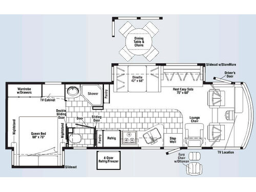 Floorplan - 2008 Itasca Suncruiser 33V