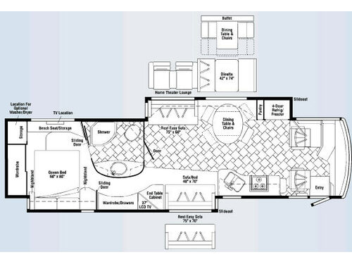 Floorplan - 2008 Itasca Horizon 40TD