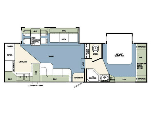 Floorplan - 2008 Forest River RV Wildcat 28RKBS