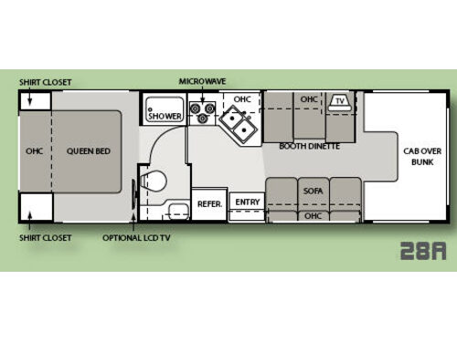 Floorplan - 2008 Four Winds RV Chateau Sport 28A