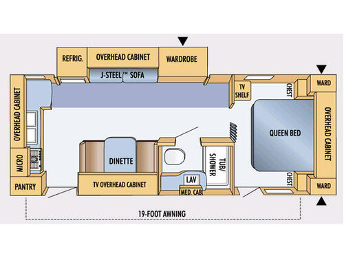 Jay Feather LGT 25 F Floorplan