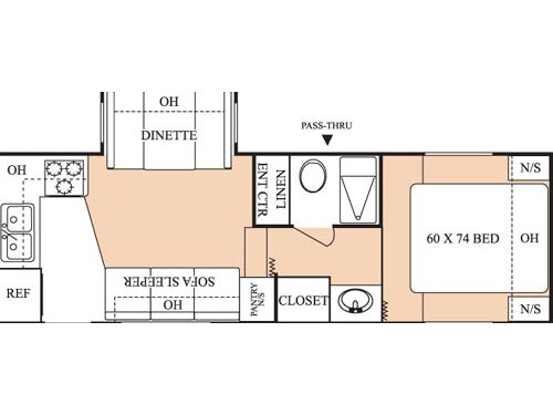 Floorplan - 2004 Keystone RV Hornet 245RK