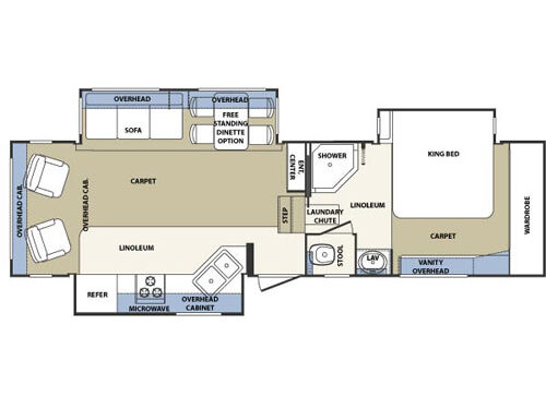 Floorplan - 2004 Forest River RV Cardinal 29 TS