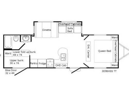 Floorplan - 2008 Pacific Coachworks Tango 309BHSS