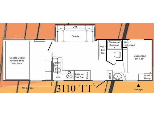 Floorplan - 2008 Keystone RV Raptor 3110TT