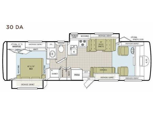 Floorplan - 2008 Tiffin Motorhomes Allegro 30 DA