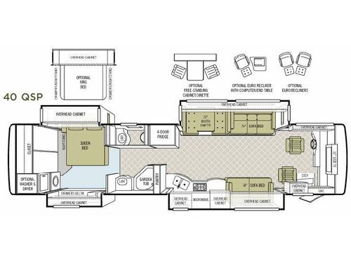Floorplan - 2008 Tiffin Motorhomes Allegro Bus 40 QSP