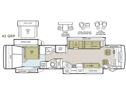 Floorplan - 2008 Tiffin Motorhomes Allegro Bus 42 QRP