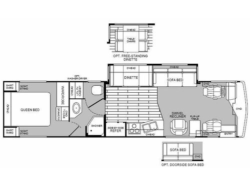 Floorplan - 1999 Fleetwood RV Discovery 36T