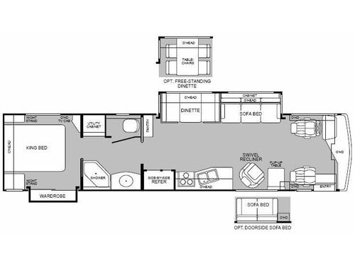 Floorplan - 1999 Fleetwood RV Discovery 37V