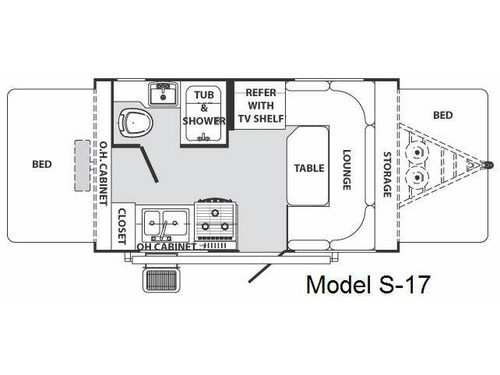 Floorplan - 2008 Palomino Stampede S-17