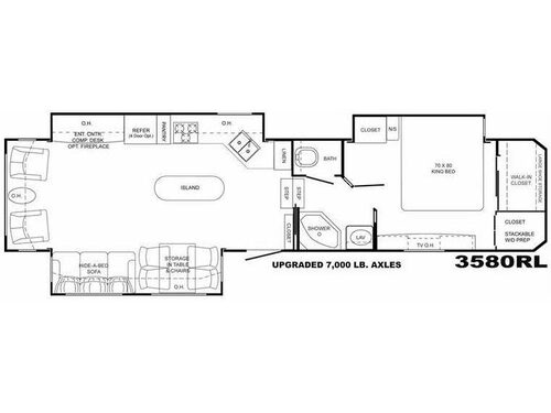 Bighorn 3580RL Floorplan