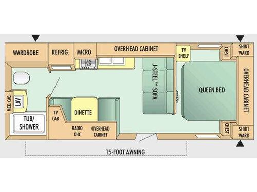 Floorplan - 2009 Jayco Jay Flight 22 FB
