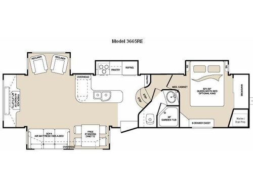 Floorplan - 2009 Keystone RV Montana 3665 RE