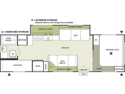 Rockwood 2502 Floorplan