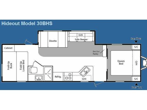 Hideout 30BHS Floorplan