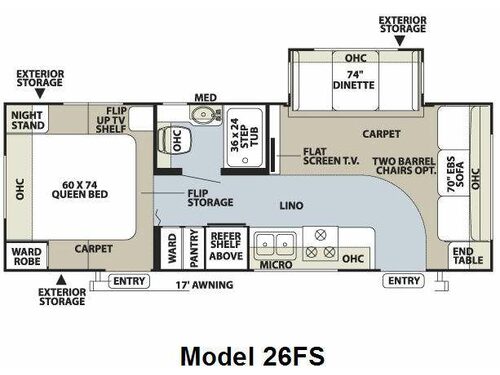 Flagstaff Super Lite 26FS Floorplan