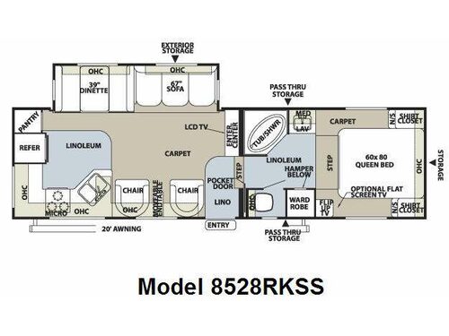 Flagstaff Classic Super Lite 8528RKSS Floorplan