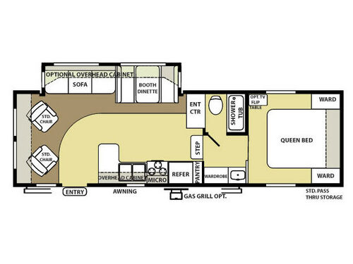 Floorplan - 2009 Forest River RV Wildwood LE 27RLESEF