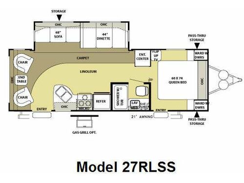 Floorplan - 2009 Forest River RV Wildwood LE 27RLSS