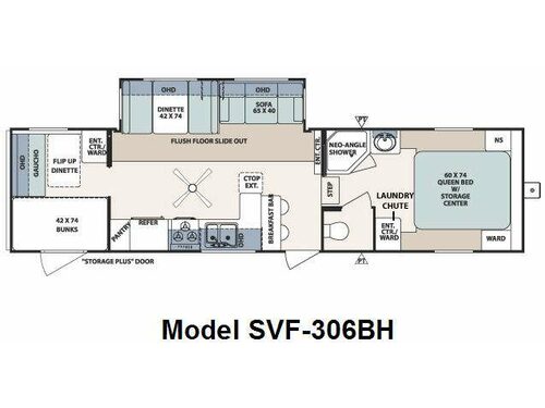 Surveyor SVF 306BH Floorplan