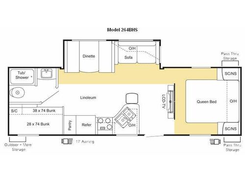 Floorplan - 2009 Keystone RV Sprinter 264BHS