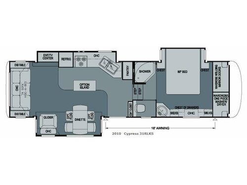 Cypress 31RLKS Floorplan