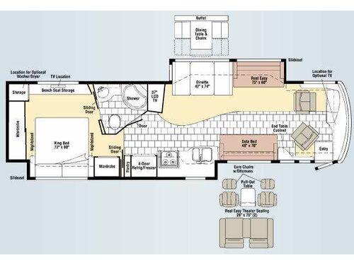Floorplan - 2009 Winnebago Journey 39Z