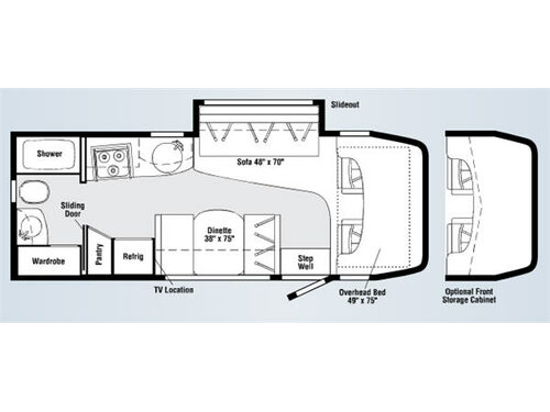 Floorplan - 2009 Itasca Navion 24H