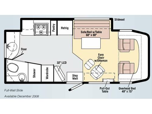 Floorplan - 2009 Winnebago View 24A