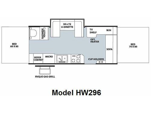 Rockwood High Wall Series HW296 Floorplan