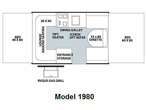 Floorplan - 2009 Forest River RV Rockwood Freedom LTD Series 1980