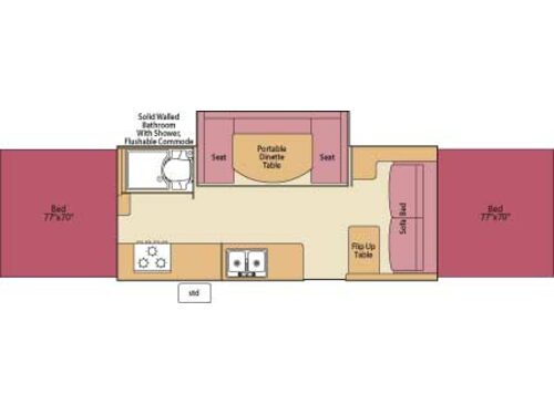 Floorplan - 2009 Fleetwood RV Highlander Avalon