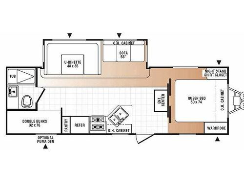 Floorplan - 2009 Palomino Puma 26-FBSS