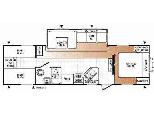 Floorplan - 2009 Palomino Puma 30-DBSS