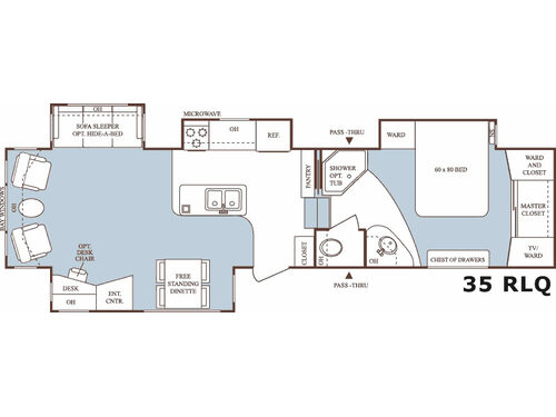 Challenger 35RLQ Floorplan