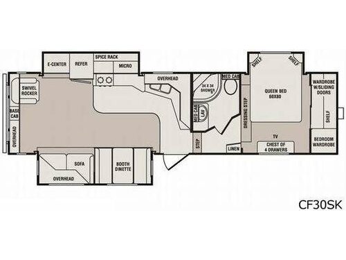 Floorplan - 2009 CrossRoads RV Cruiser CF30SK