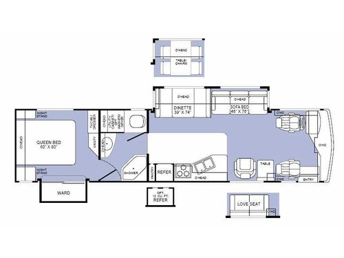 Floorplan - 2002 Fleetwood RV Expedition 36T