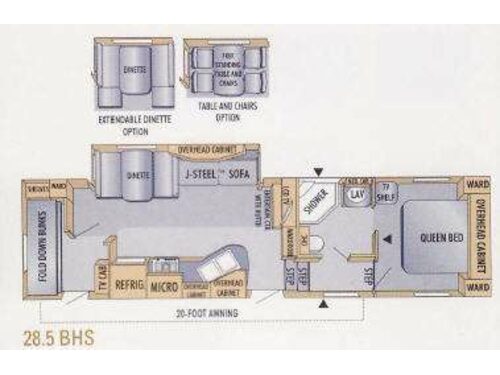 Eagle Super Lite 28.5BHS Floorplan