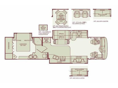 Floorplan - 2005 Fleetwood RV Providence 39S