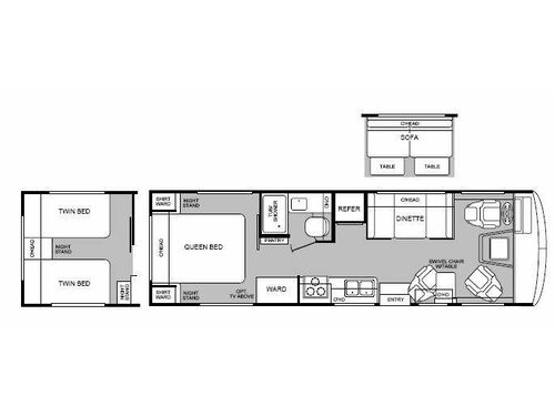 Floorplan - 1999 Fleetwood RV Bounder 28T