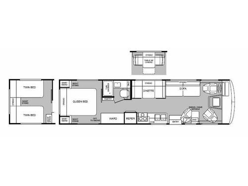 Floorplan - 2000 Fleetwood RV Bounder 32H