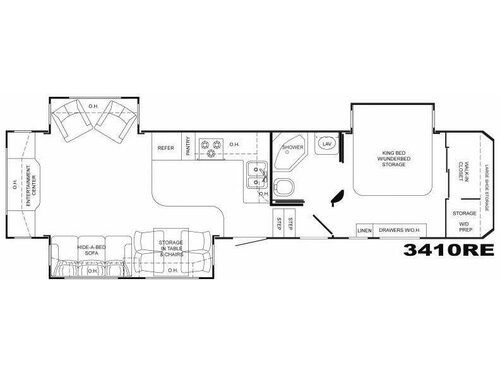 Floorplan - 2009 Heartland Bighorn 3410RE
