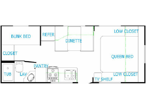 Floorplan - 2005 R-Vision Trail Cruiser 26 QBH
