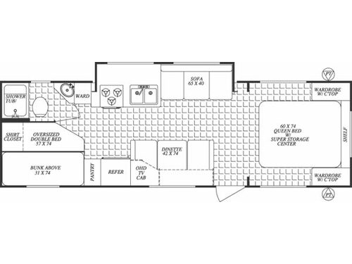 Floorplan - 2004 Forest River RV Surveyor 291