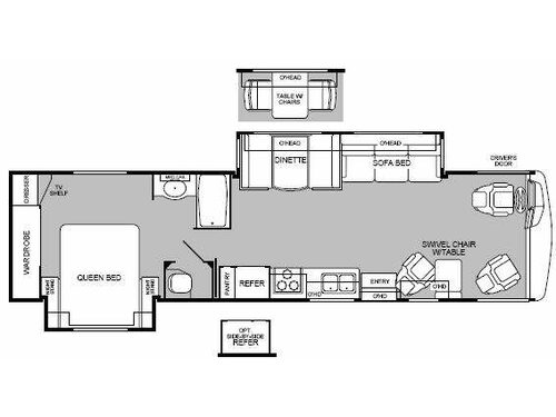 Floorplan - 1999 Fleetwood RV Pace Arrow 34N