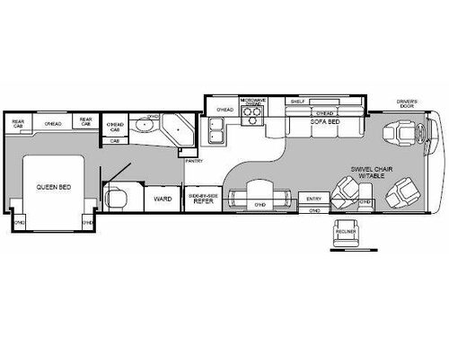 Floorplan - 2000 Fleetwood RV Pace Arrow 37K